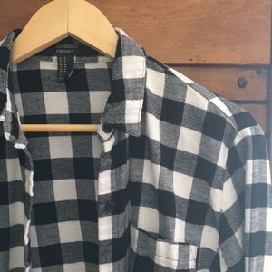 Oversized checkered shirt